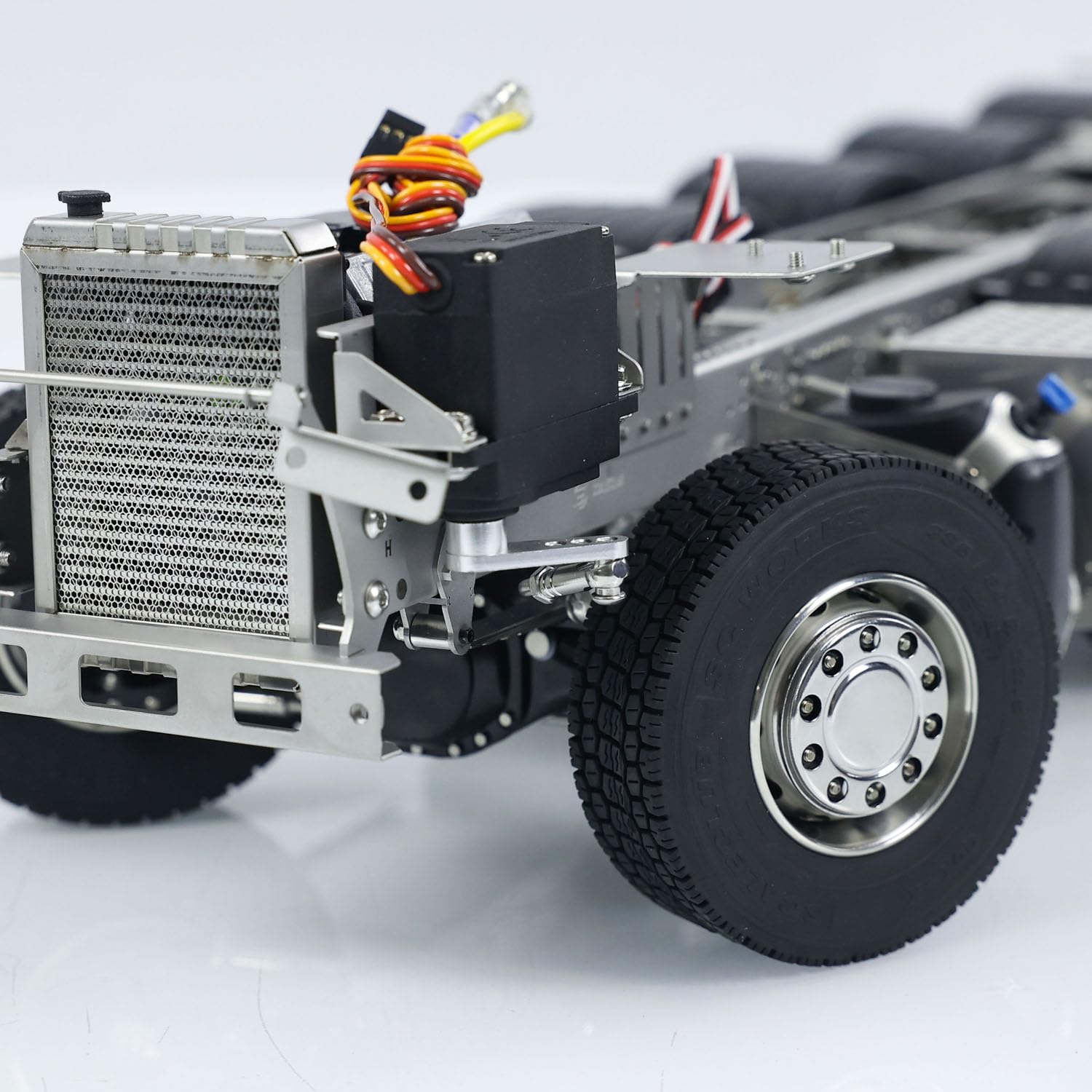 ■SCALECLUB メタル フロントアクセル NON DRIVE RCトラック Amazon.com: 1/14 10X10 Scaleclub Chasis de metal para camión